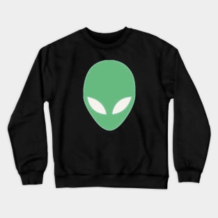 Green Alien Head Crewneck Sweatshirt